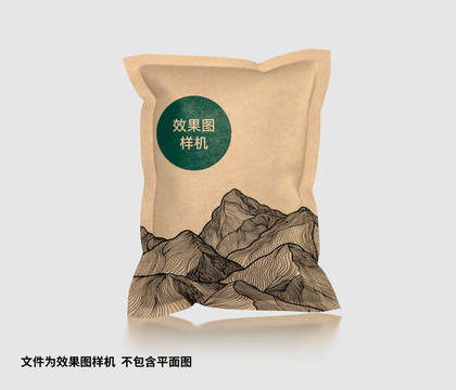 食品袋包裝樣機(jī)牛皮紙袋塑料袋
