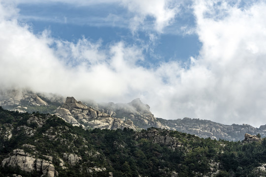 航拍青岛崂山风景区