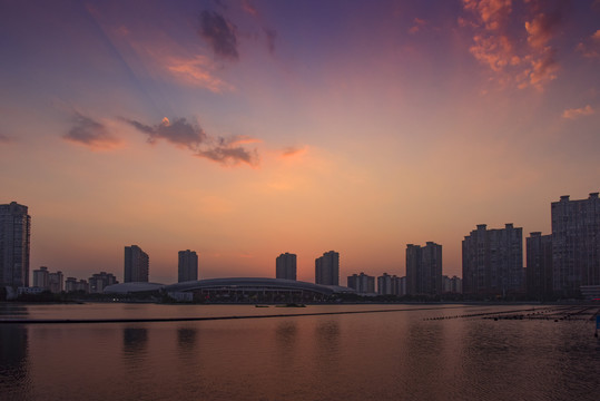 厦门海沧湖黄昏