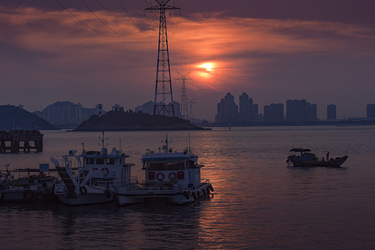 厦门海湾日落