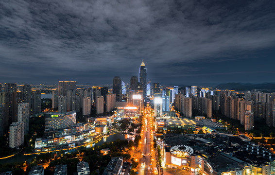 绍兴市城市夜景