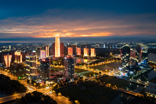 绍兴市城市夜景