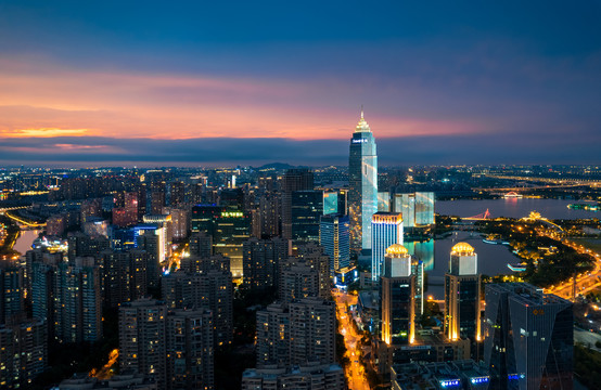 绍兴市城市夜景