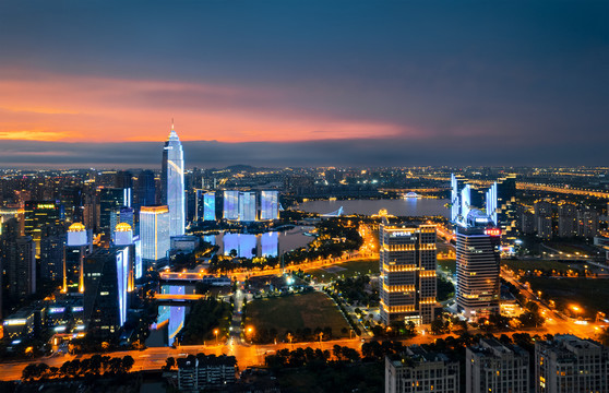 绍兴市城市夜景