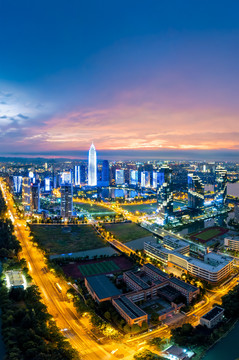 绍兴市城市夜景