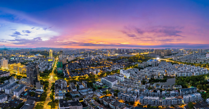 绍兴市城市夜景