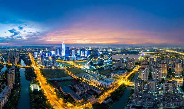 绍兴市城市夜景