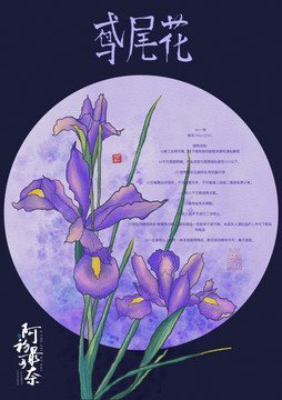 原創(chuàng)鳶尾花插畫
