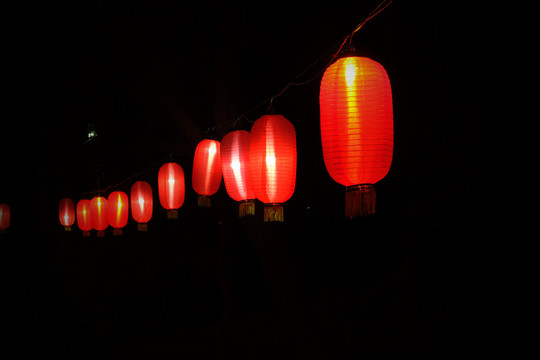 夜景红灯笼