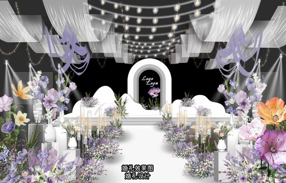 白绿粉紫婚礼