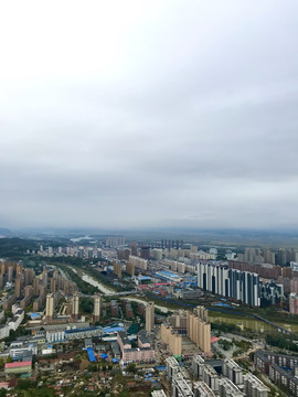 丹东市区珍珠泡方向俯望