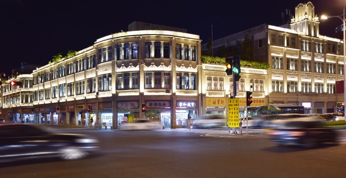 厦门鹭江道建筑夜景