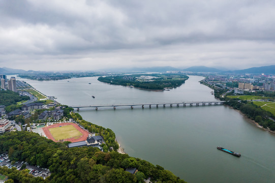 杭州富陽城市風光航拍