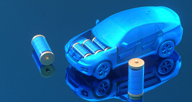 3D渲染新能源概念汽車(chē)