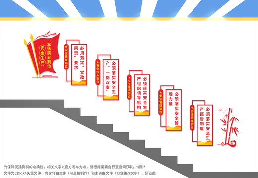 安全生產(chǎn)樓梯文化墻