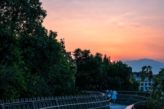 福道夕阳