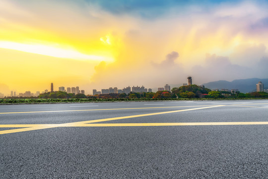 城市道路和城市景观