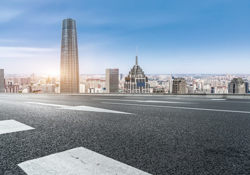 道路交通和城市景观