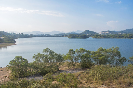 后桥水库岸边风景