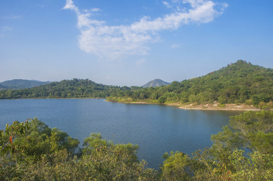 后桥水库晴天风景