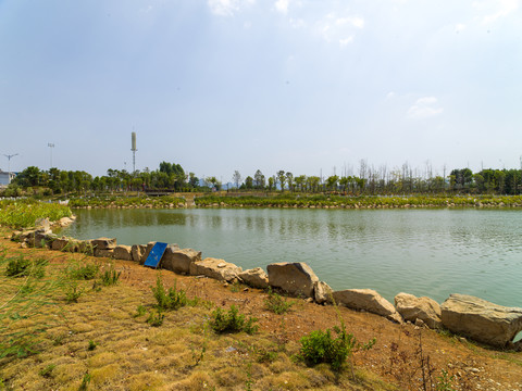 广西贺州永丰湖湿地公园风光