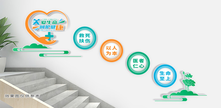 醫(yī)院樓梯文化墻