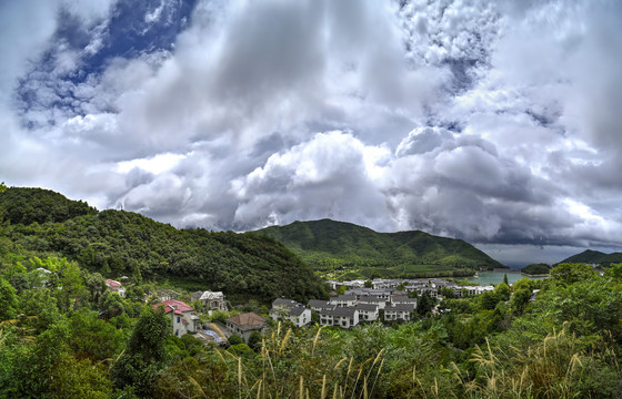 金华北山罗店镇西旺村全景