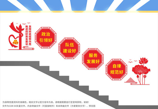 四好商会楼梯文化墙