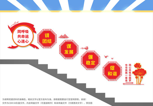 民族團結(jié)樓梯標語
