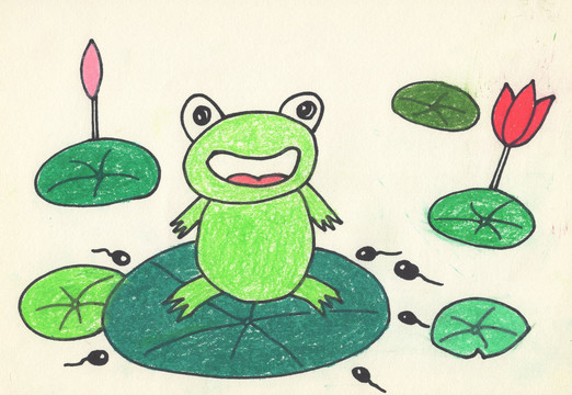 儿童插画小青蛙