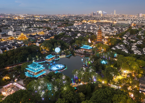 苏州盘门夜景