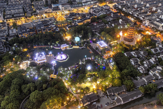 苏州盘门夜景