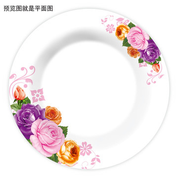 餐具花紙花面設(shè)計