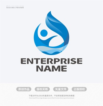 Y字母水滴公司LOGO标志