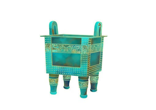 河南博物館青銅器文物杜嶺方鼎