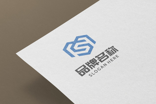 纸上四色印logo样机