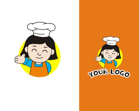 卡通餐饮烘焙妈妈阿姨logo