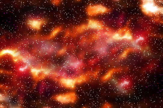 紅色科幻星空