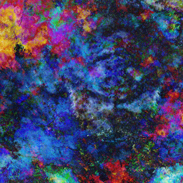 藍色幾何地毯