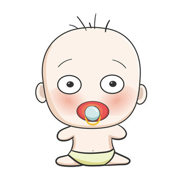 吸奶嘴可愛嬰兒