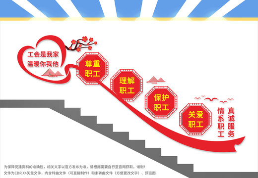 職工之家樓梯文化墻