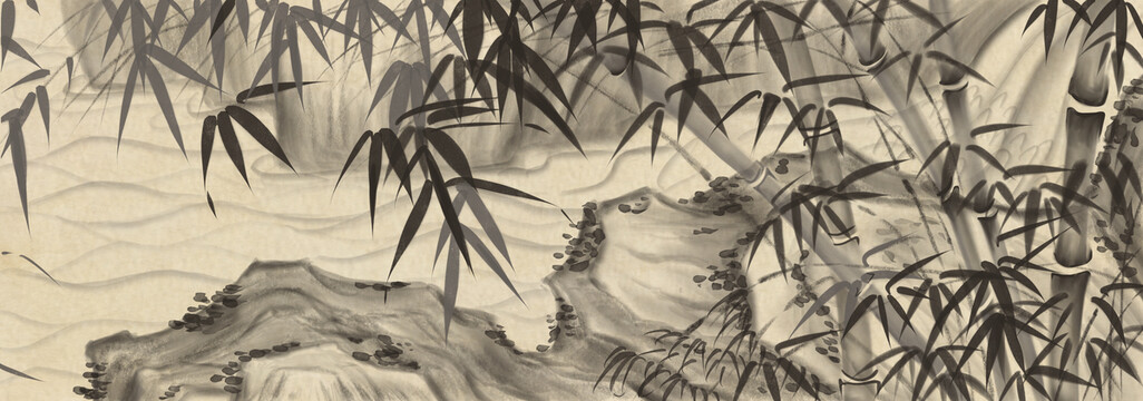 溪邊竹林