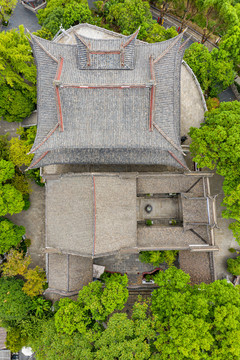 航拍武汉晴川阁景区