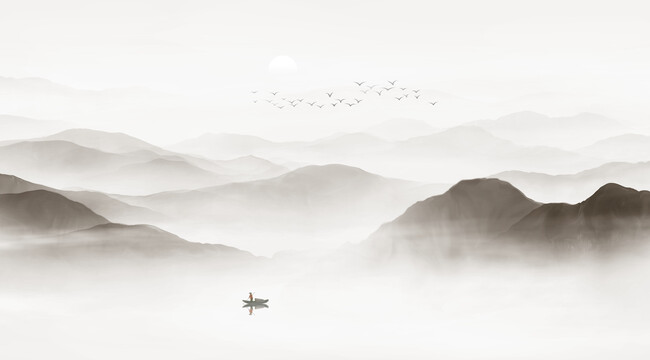中式山水圖