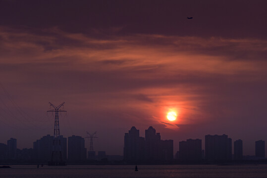 厦门海湾落日