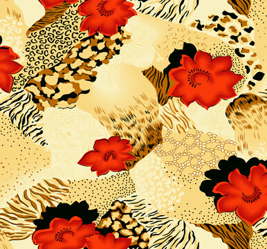 虎皮紋花朵