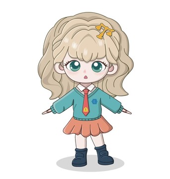 原創(chuàng)卡通小女孩
