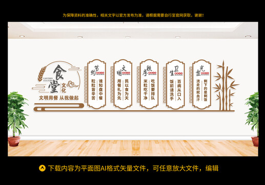 食堂文化墻