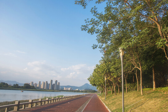 泉州江滨公园沿江步行道路