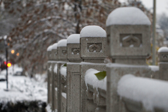 北京大学校园雪景